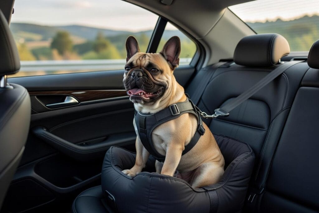 Jak bezpiecznie przewozić buldoga francuskiego autem