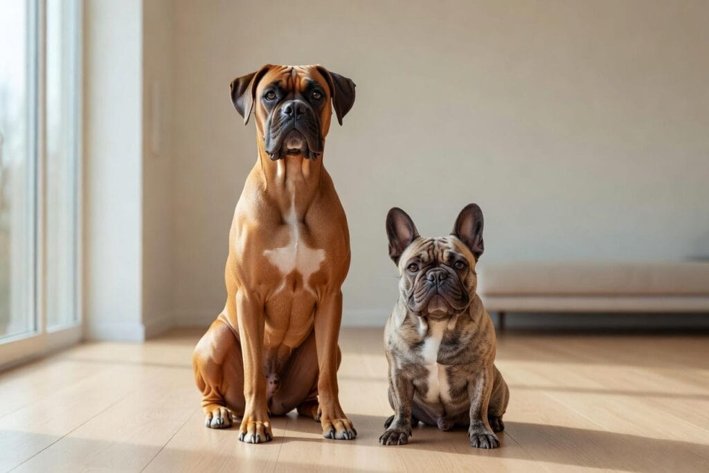 Porównanie boksera i buldoga francuskiego jako psów